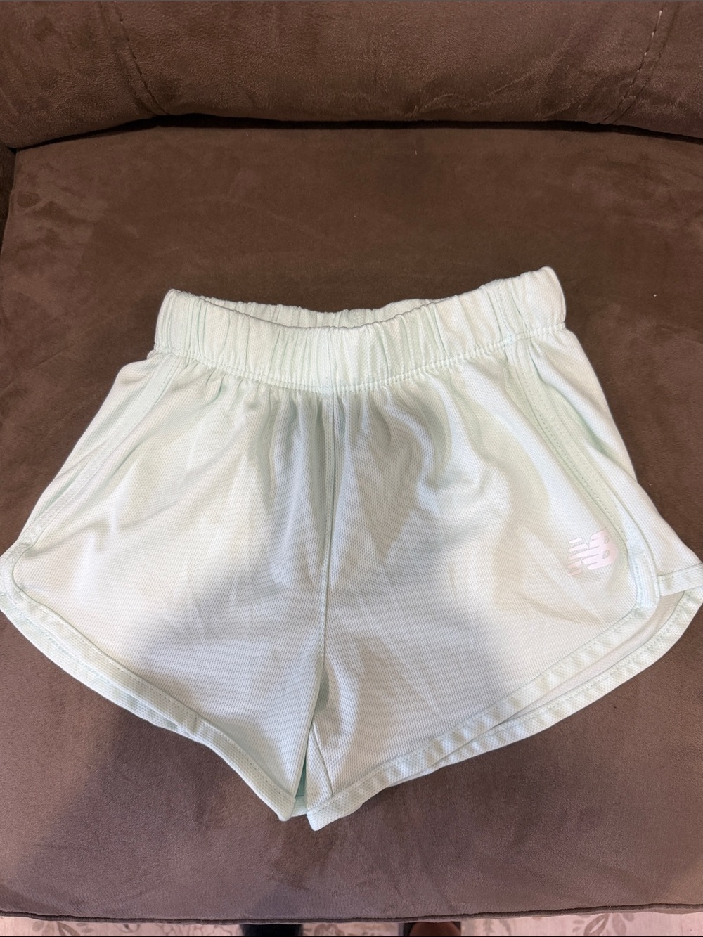 New Balance Girls Mint Green Athletic Shorts